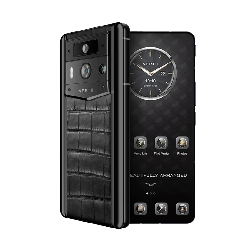 METAVERTU 2 MAX SCREEN ALLIGATOR SKIN WEB3 AI PHONE – BLACK