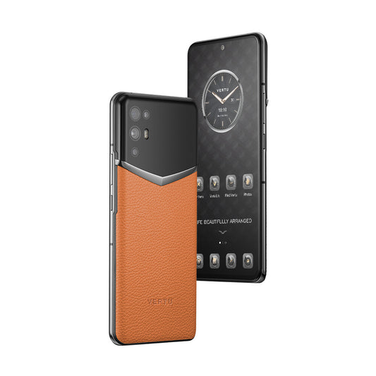IVERTU CALFSKIN 5G PHONE – DAWNING ORANGE