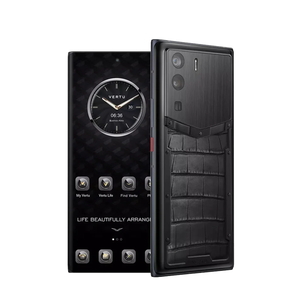 METAVERTU 1 CURVE SCREEN BASIC ALLIGATOR SKIN 5G WEB3 PHONE – BLACK