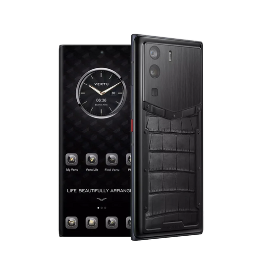 METAVERTU 1 CURVE SCREEN BASIC ALLIGATOR SKIN 5G WEB3 PHONE – BLACK