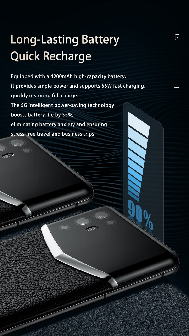 IVERTU CALFSKIN 5G PHONE – DAWNING ORANGE