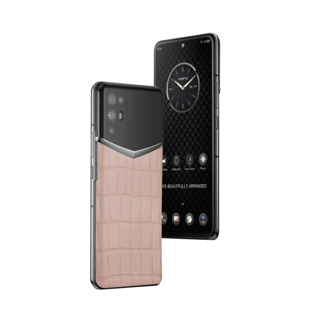 IVERTU ALLIGATOR SKIN 5G PHONE – SAKURA PINK